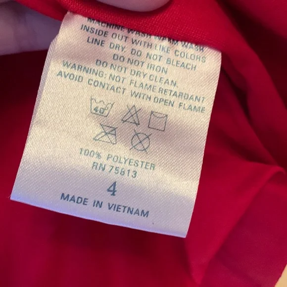 Vintage 90s XNT size 4 cape cod woven lined zip up red navy wind jacket vest EUC